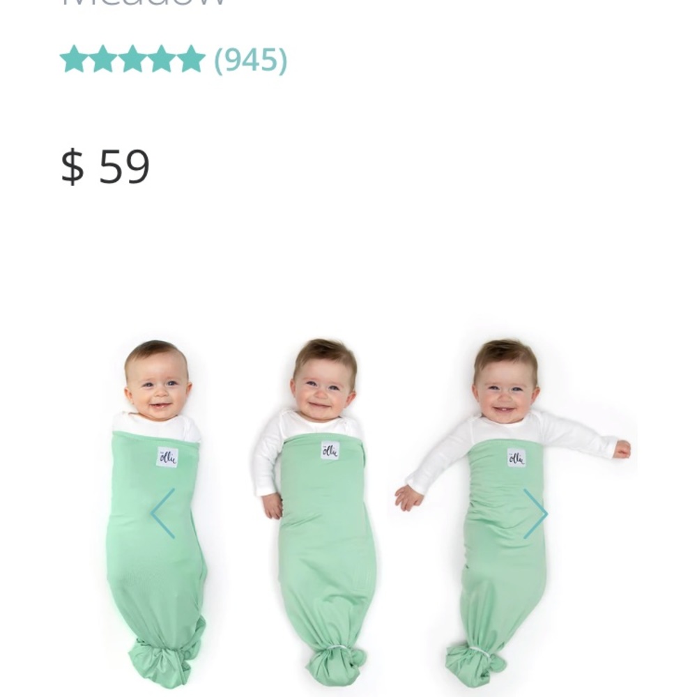 Ollie swaddle in the Meadow color